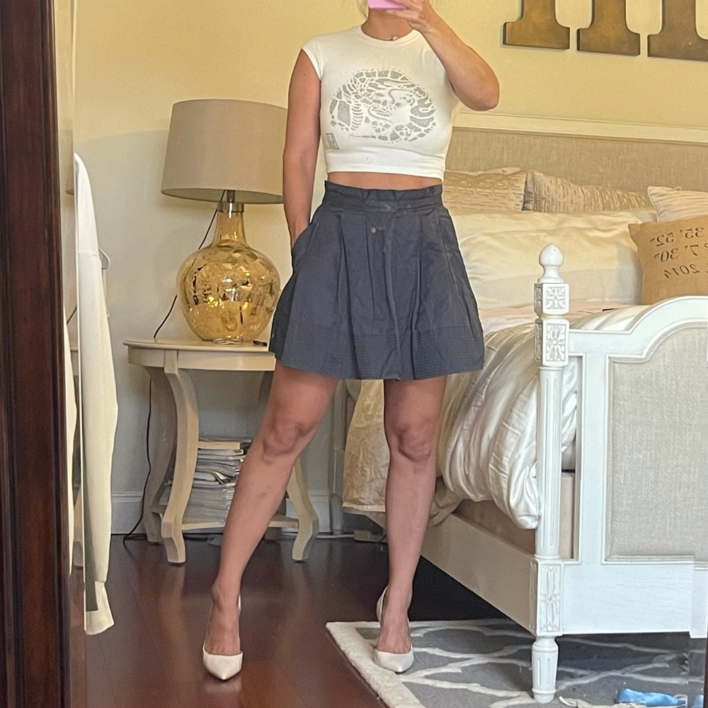 Bebe Paper-bag Waist Utility Skirt w Pockets